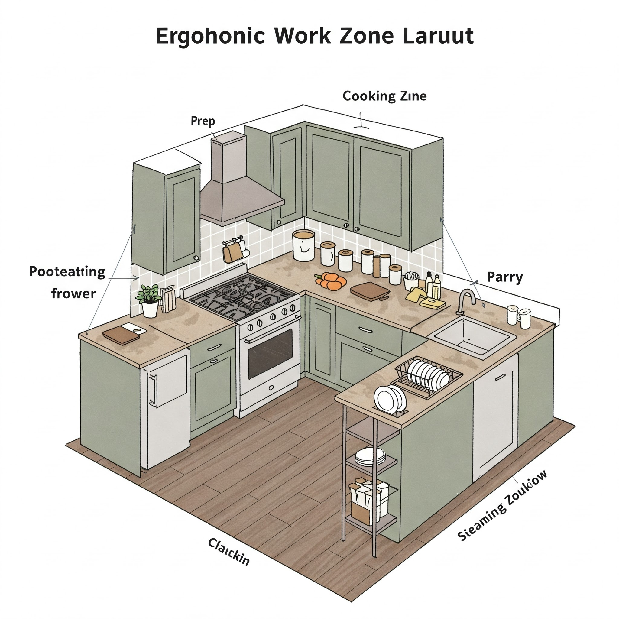 Designing for Real Life How Ergonomic Kitchen Zones Reduce Daily Stress