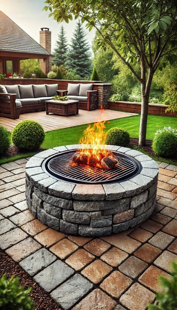 10 Stunning Stone Fire Pit Ideas That Will Transform Your Backyard ... inside Outdoor Fire Pit Design