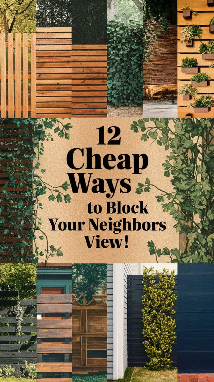 12 Cheap Ways To Block Neighbors View! | Backyard Privacy, Backyard ... throughout Outdoor Divider Design