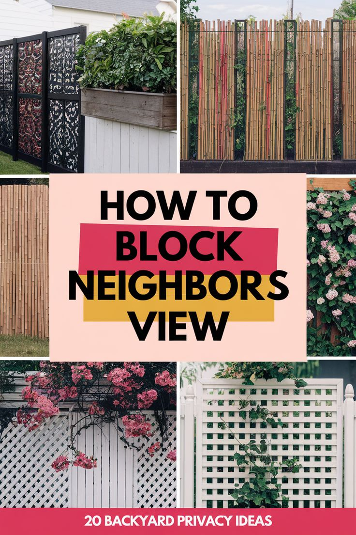20+ Diy Backyard Privacy Screen Ideas To Block Neighbors’ View ... inside Simple ways to block neighbor views while keeping your space inviting