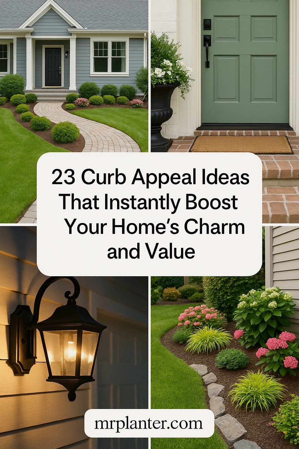 23 Curb Appeal Ideas That Instantly Boost Your Home’s Charm And Value ... for Simple Rock Garden Ideas That Boost Curb Appeal and Save Water