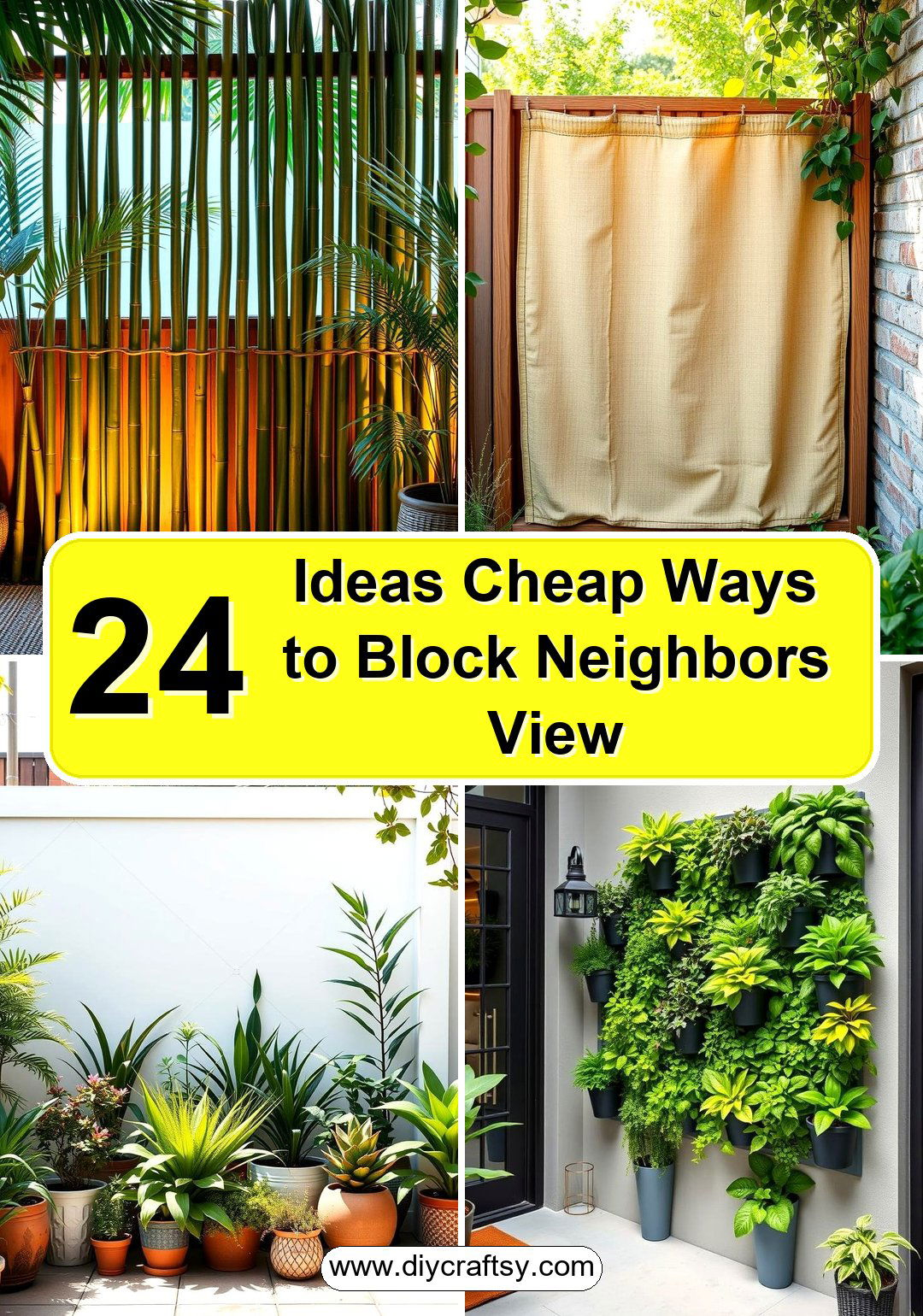 24 Cheap Ways To Block Neighbors' View For Privacy &amp; Style with Outdoor Divider Design