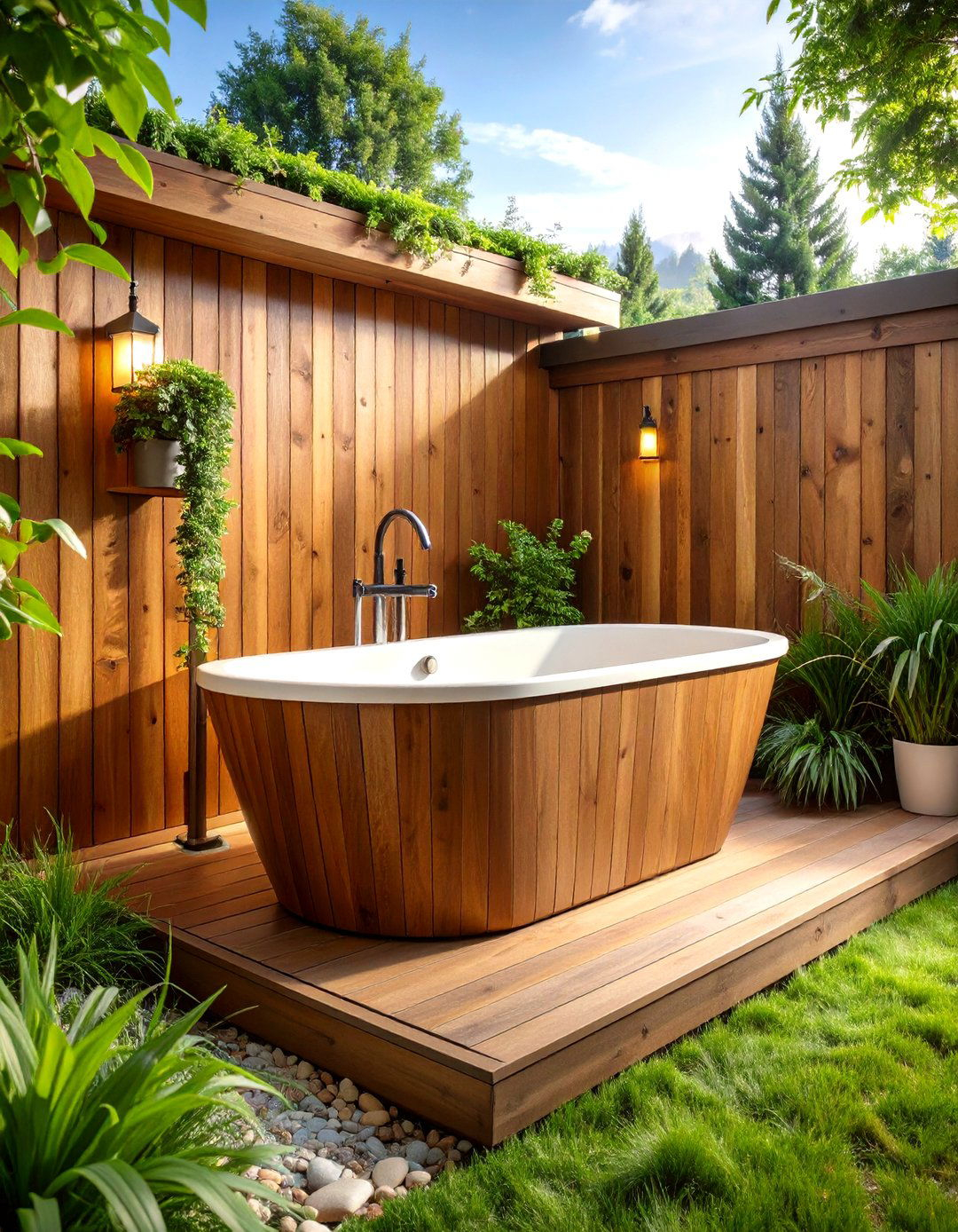 25 Outdoor Bathtub Ideas For A Luxurious Backyard Retreat - Our ... inside Privacy Ideas for Open Air Baths That Don’t Feel Like a Fortress