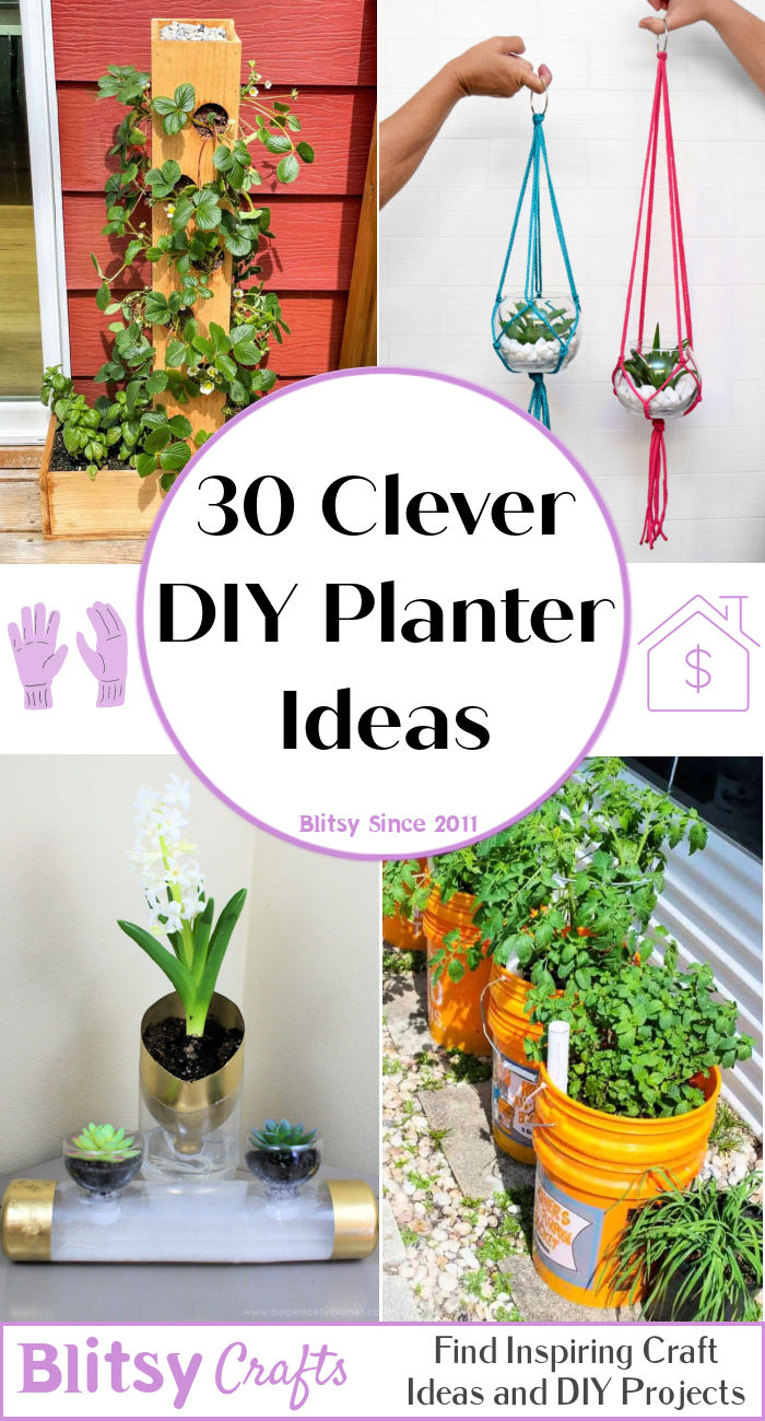 30 Beautiful Diy Planters You Can Make From Scratch - Blitsy regarding The Art of Layering How to Build Professional Looking Planters from Scratch