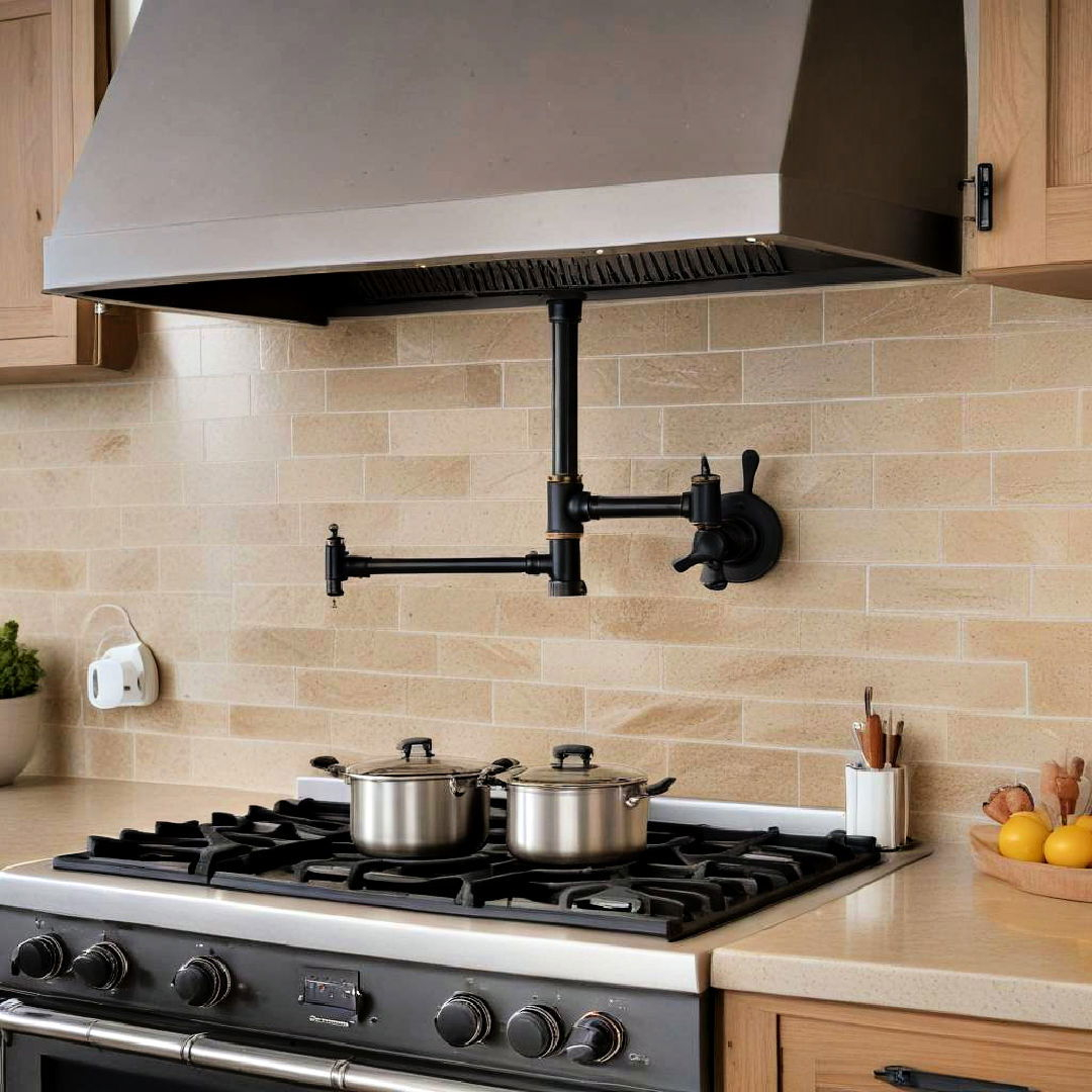 Small kitchen hacks using pot fillers to maximize counter space efficiency