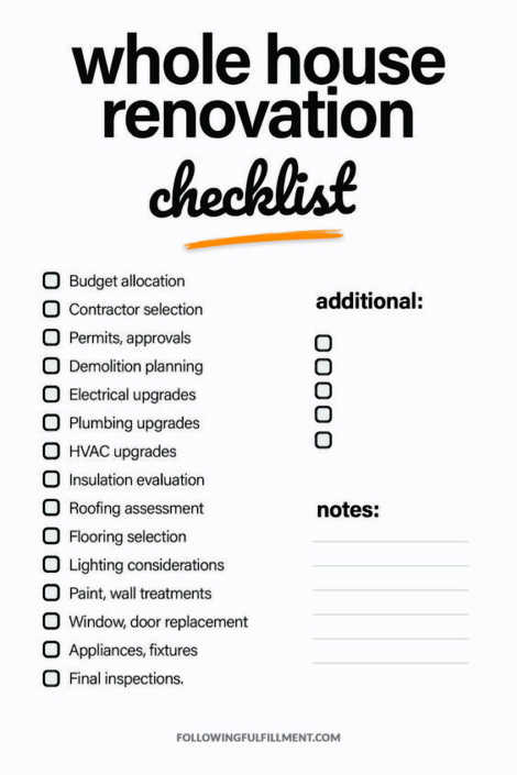A Step-By-Step House Renovating Checklist For Success for What Actually Holds Up Your House and What Does Not When Renovating