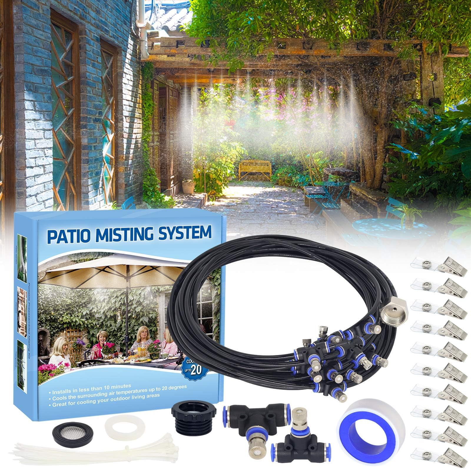 Amazon.com: Misty Mate 16020 Cool Patio Misting System, 20 Feet, Gray ... pertaining to The Real Cost of DIY Outdoor Misting Systems This Summer