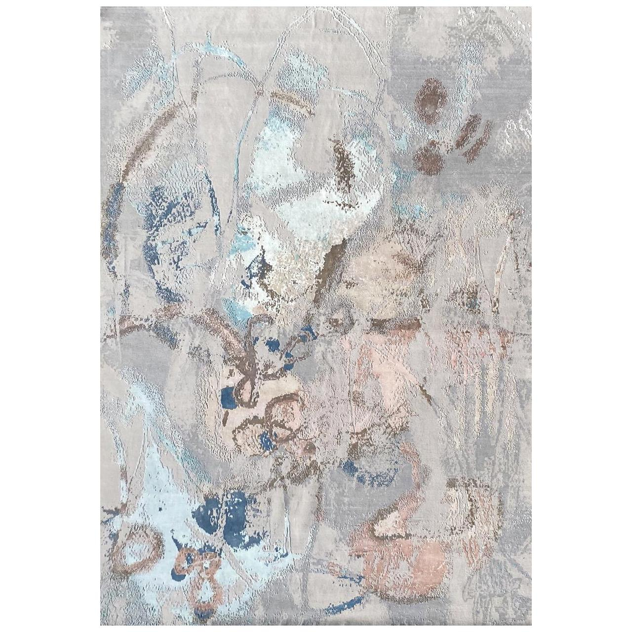 Beautiful New Modern Hand Knotted, Abstract Design Rug For Sale At 1Stdibs throughout The psychology behind choosing the right abstract pattern for your home