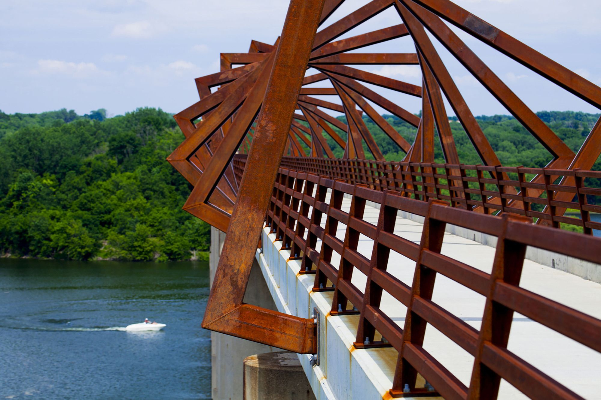 Gallery Of High Trestle Trail Bridge / Rdg Planning &amp; Design - 3 ... with regard to The Art of Blending Rustic Wood and Modern Metal in Bridge Design