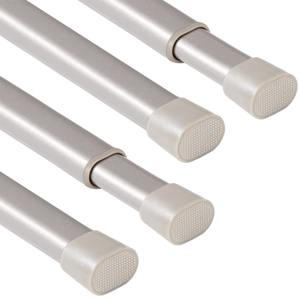 H.versailtex 4 Pack Spring Tension Curtain Rods 36-60 Inch Lightweight ... pertaining to What professional designers look for when selecting durable kitchen rods