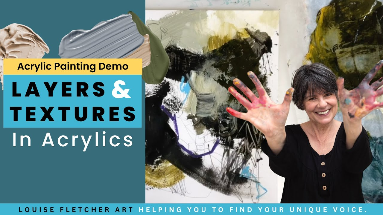 How To Create Layers And Textures In Acrylics - Youtube within How to Layer Textures on Your Deck Without Creating a Tripping Hazard