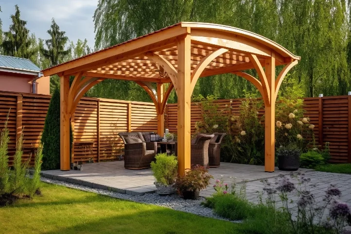 Mastering Ambiance: A Gallery Of 60 Wooden Pergola Designs - Egy Gazebo pertaining to Integrating Smart Technology and Automation Into Traditional Wood Pergola Designs