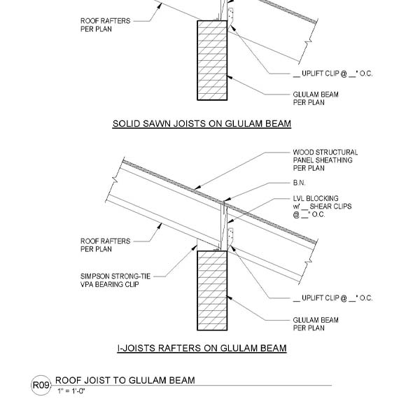 Roof Joists To Glulam Beam - Woodworks | Wood Products Council with Glulam Beam Design