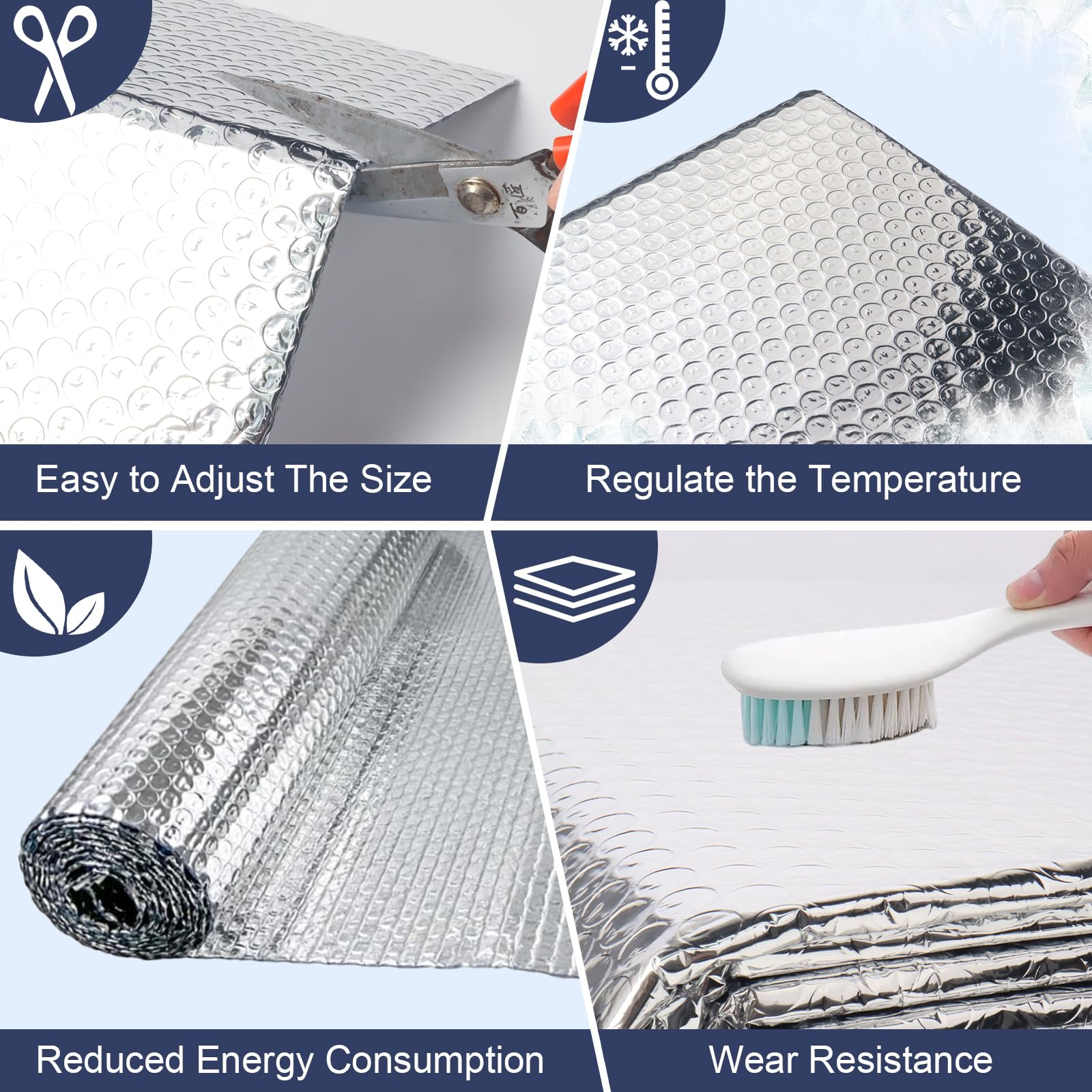 Snapklik.com : Double Reflective Bubble Foil Insulation Foam, 47In X ... regarding Beyond Aluminum Foil How Modern Reflective Design Cools Homes Without Breaking the Bank