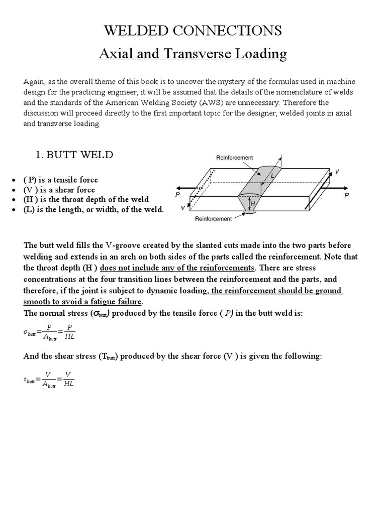 Welded Connections: Axial & Transverse Loads | Pdf | Stress (Mechanics ... for Stop Guessing How to Design Welded Connections for Dynamic Loads