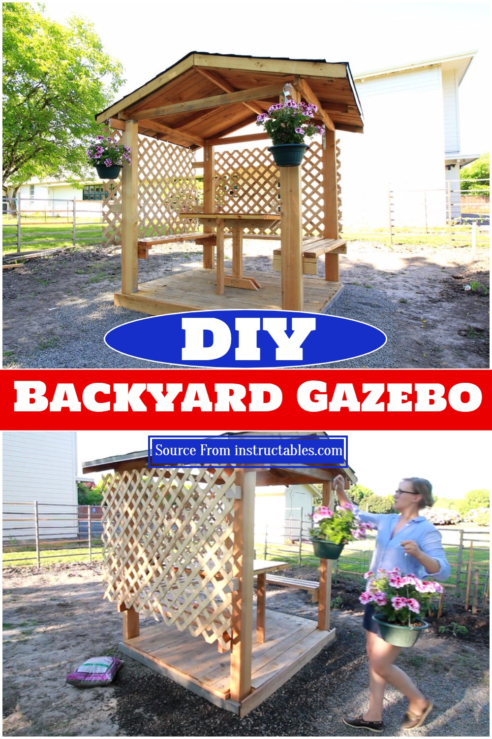 31 Diy Gazebo Plans You Can Build Free - Diyscraftsy inside Outdoor Gazebo Design