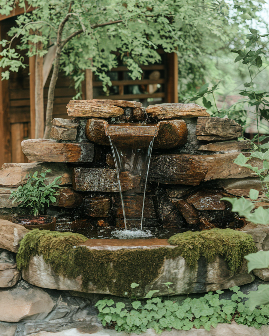 35 Outdoor Fountain Ideas For 2025 – Modern, Diy, Solar, Natural Rock ... with Outdoor Fountain Design