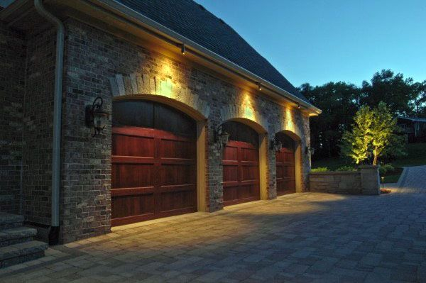 50 Outdoor Garage Lighting Ideas - Exterior Illumination Designs throughout Transforming Exterior Spaces with Directional Outdoor Canister Lighting