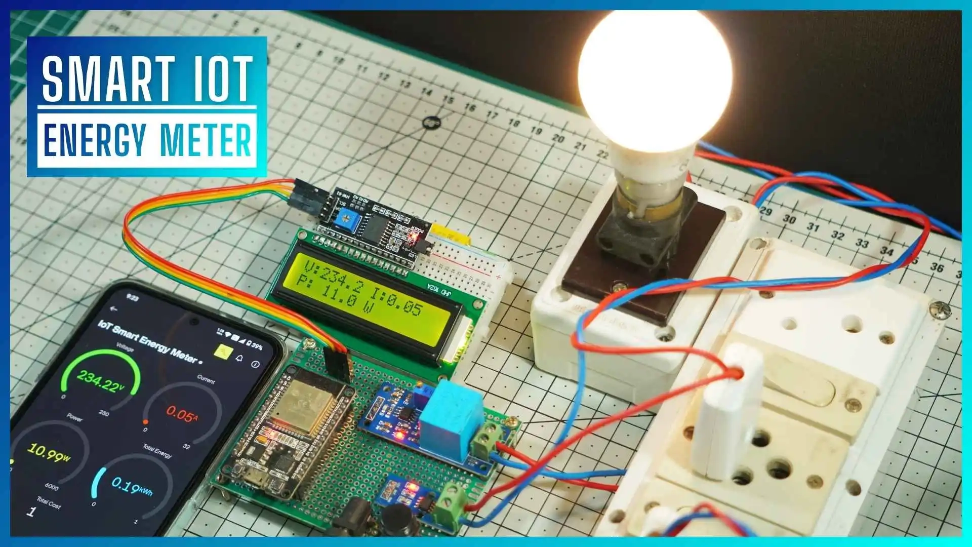Ac Energy Meter Using Pzem-004T &amp; Esp32 inside Energy Monitoring Design