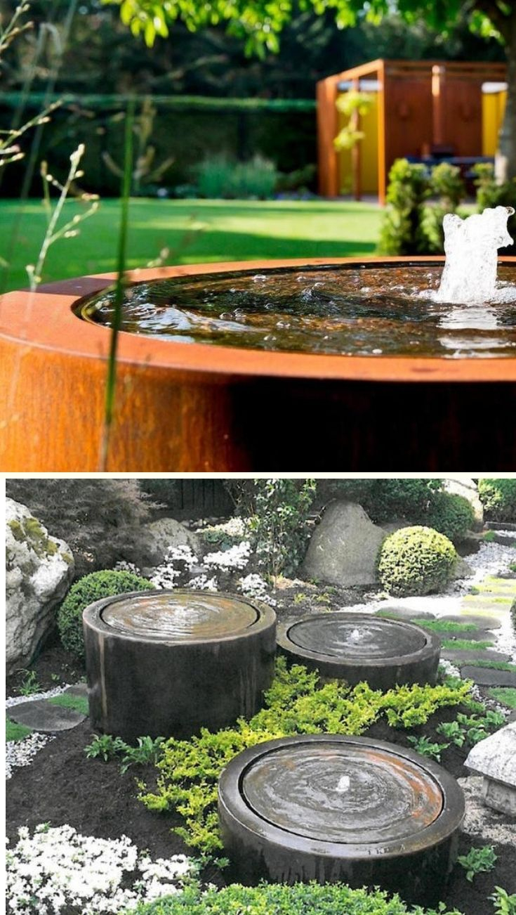 Aluminium Round Water Pool With Fountain | Water Features In The Garden ... inside Seasonal Care Tips to Keep Your Outdoor Water Feature Crystal Clear Year Round