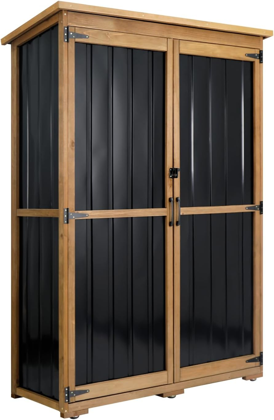 Amazon.com: Outdoor Storage Cabinet Waterproof With Shelves, Outdoor ... in How to Build Weatherproof Outdoor Racks That Last Beyond 2026