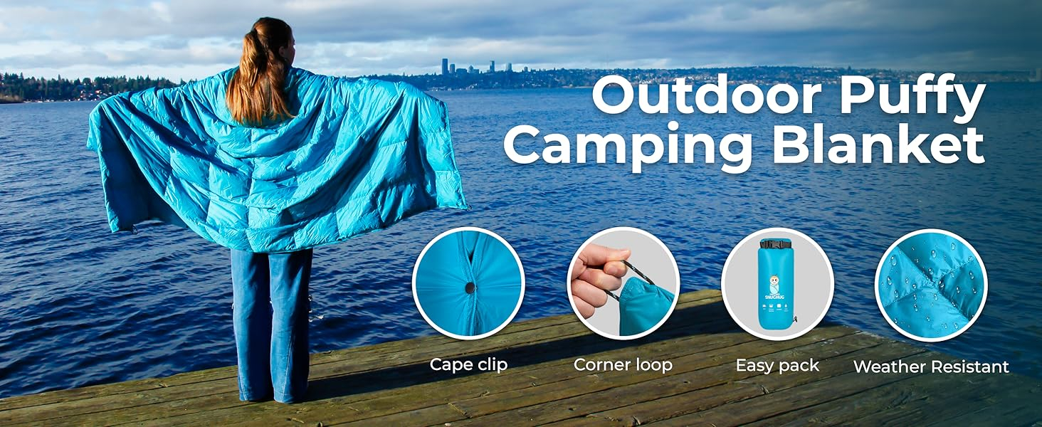 Amazon.com: Snughug Puffy Blanket For Cold Weather - Down Camping ... regarding Common Mistakes People Make When Selecting Camping Blankets for Cold Weather