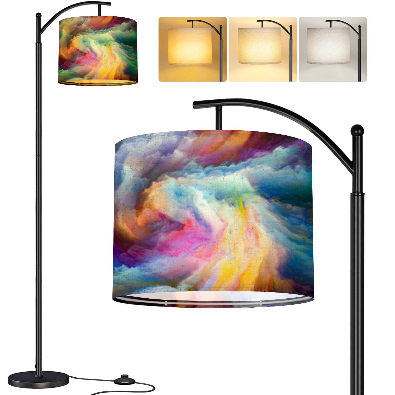 Arc Floor Lamp Elegance Color Motion Tall Modern Standing Lamp Led ... in Arc Lamp Design