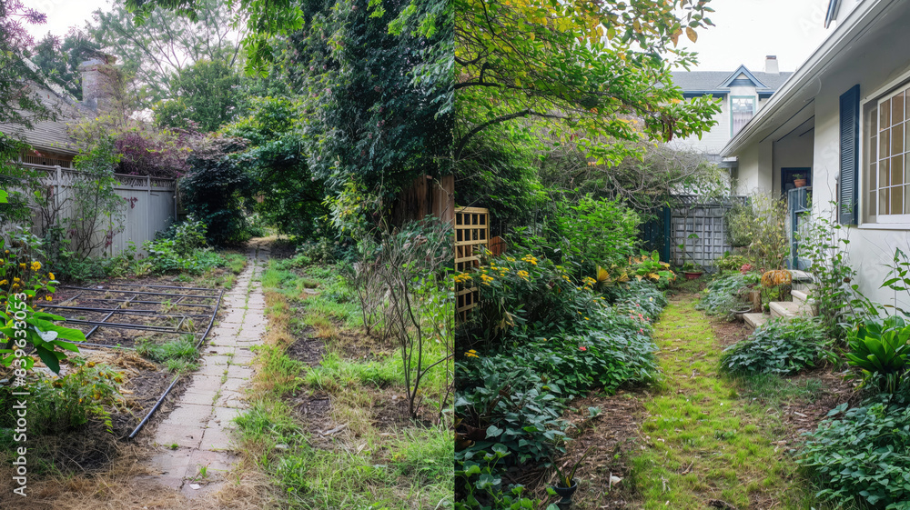 Before And After Images Of An Overgrown Garden Transformation ... for Outdoor Landscape Design