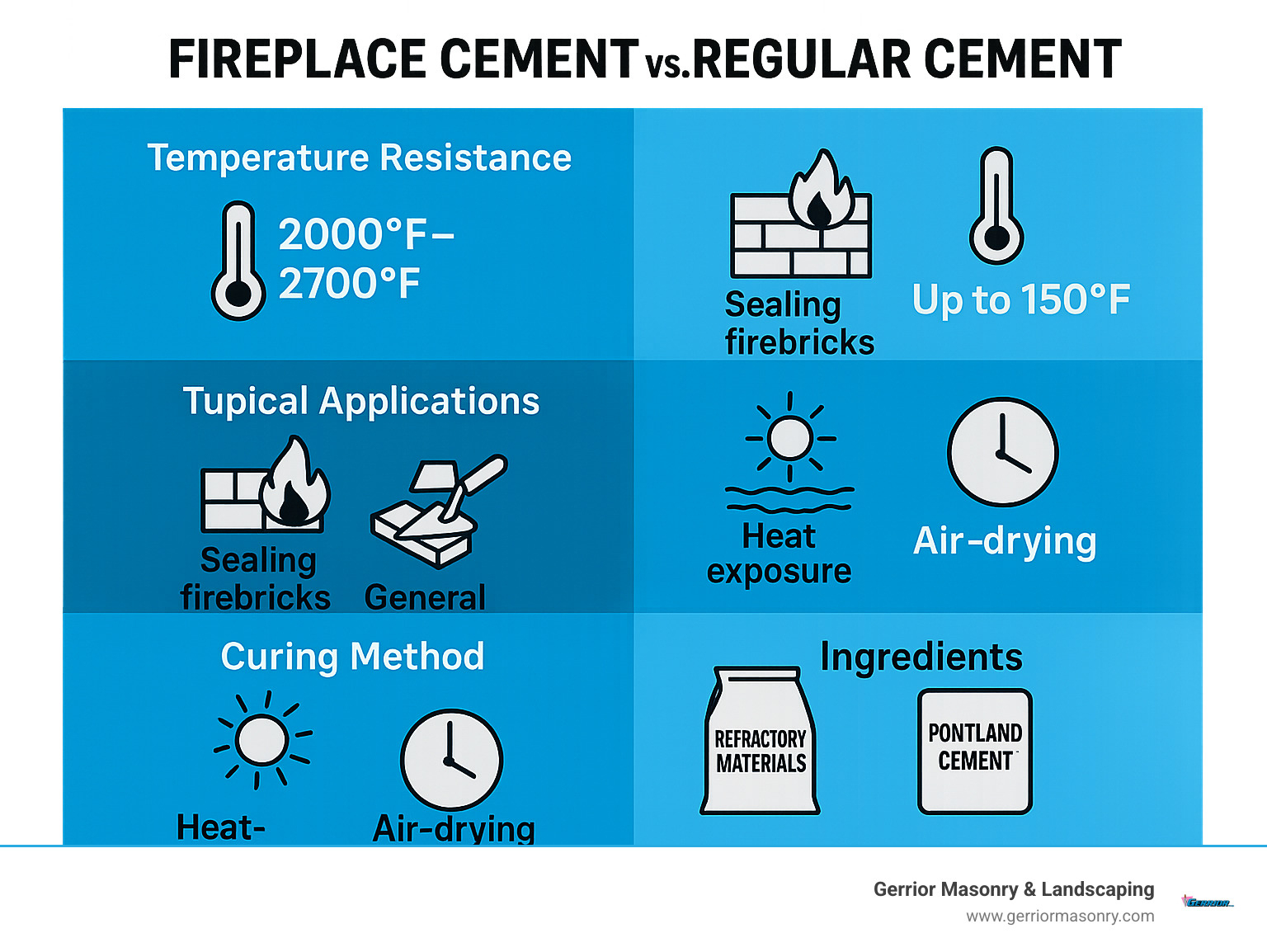 Refractory vs Portland Cement for Outdoor Fire Features Explained