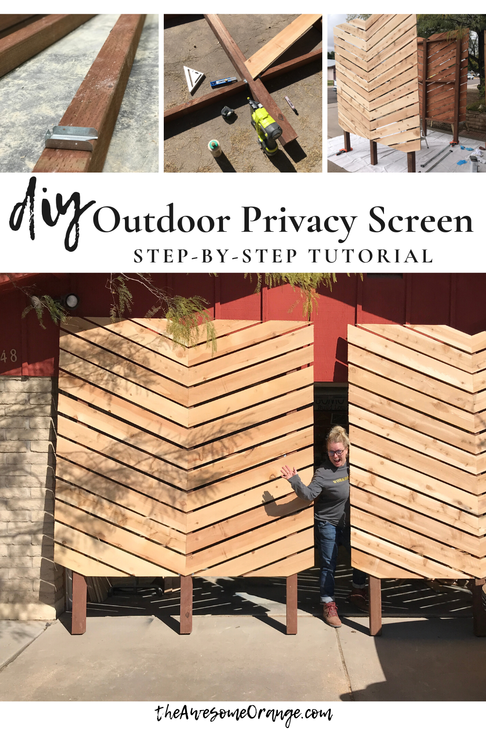 Diy Outdoor Privacy Screens — The Awesome Orange | Privacy Screen ... intended for How to Build a DIY Outdoor Privacy Screen That Actually Blocks Neighbor Views