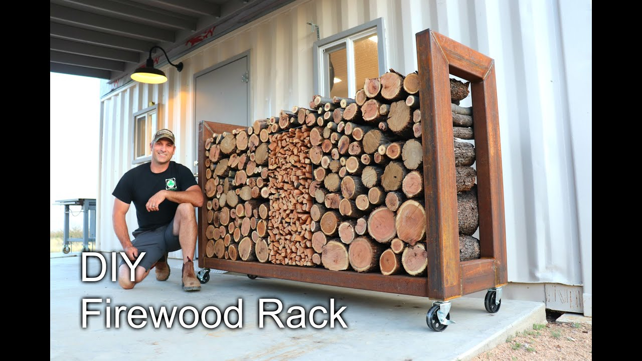 How To Build A Diy Firewood Rack - Overbuilt To Last! - Youtube with Outdoor Rack Design