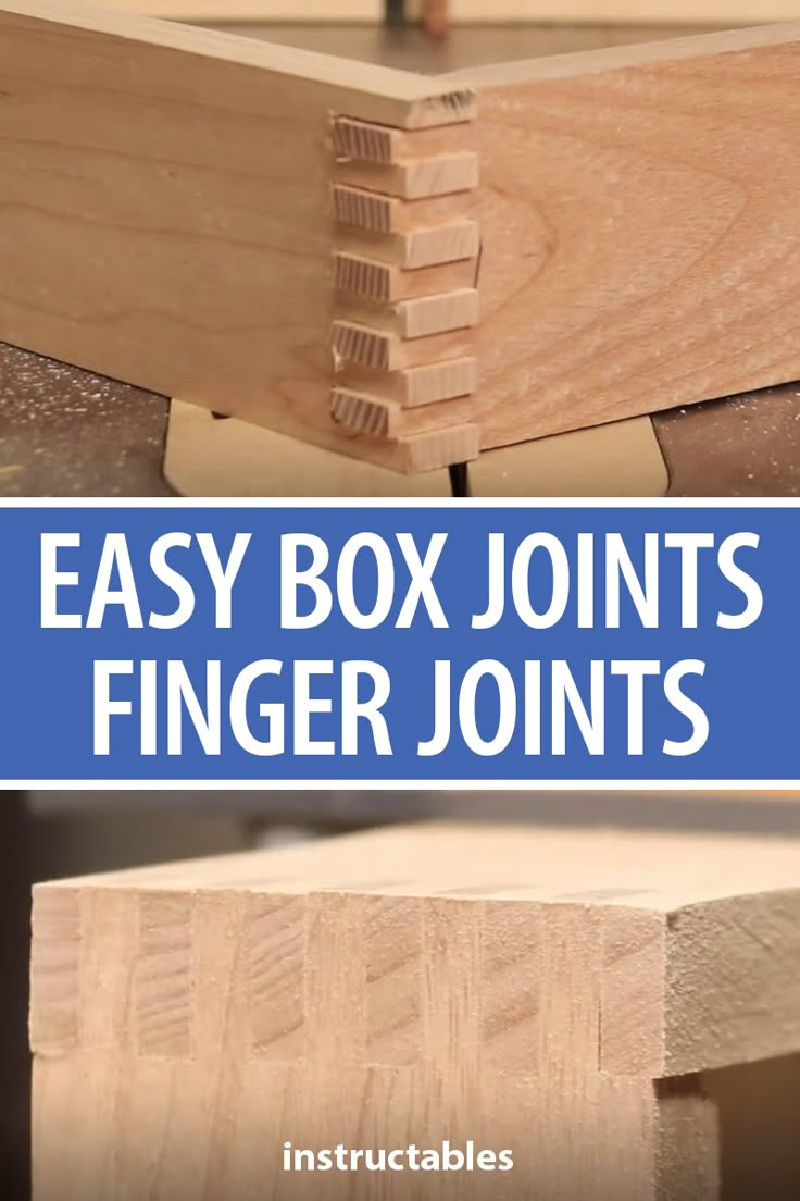 How To Make Easy Box Joints - Finger Joints | Woodworking Joints, Box ... in Finger Joint Design