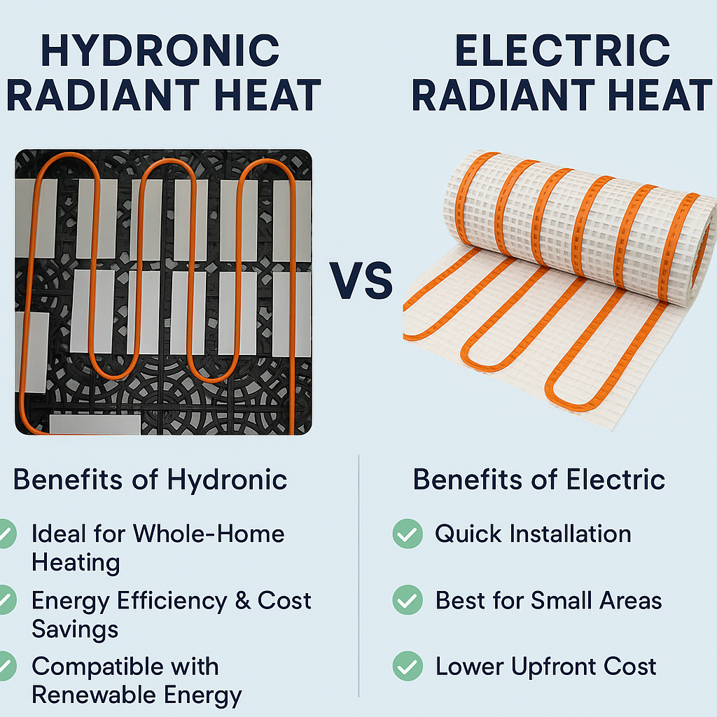 Electric vs Hydronic Radiant Flooring to Find the Best Fit for Your Space