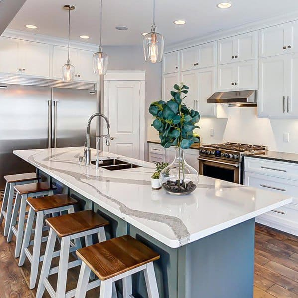 Kitchen Island Lighting Ideas - Kitchen Ideas with regard to How to Choose the Right Glass Density for Perfect Kitchen Island Task Lighting
