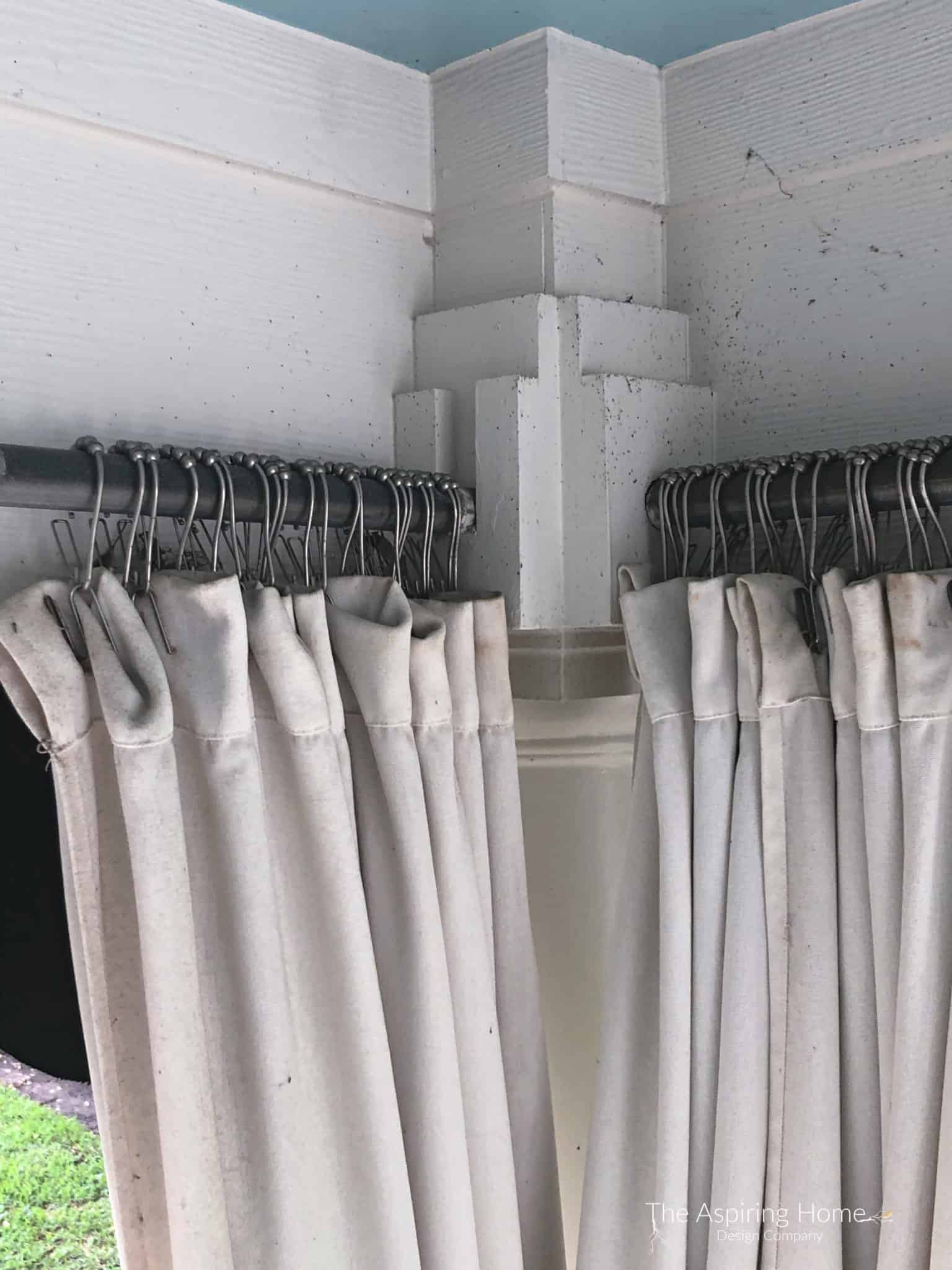 Make This Diy Outdoor Curtain Rod | The Aspiring Home Interiors intended for Why Your Outdoor Curtain Rods Keep Rusting and How to Fix It for Good