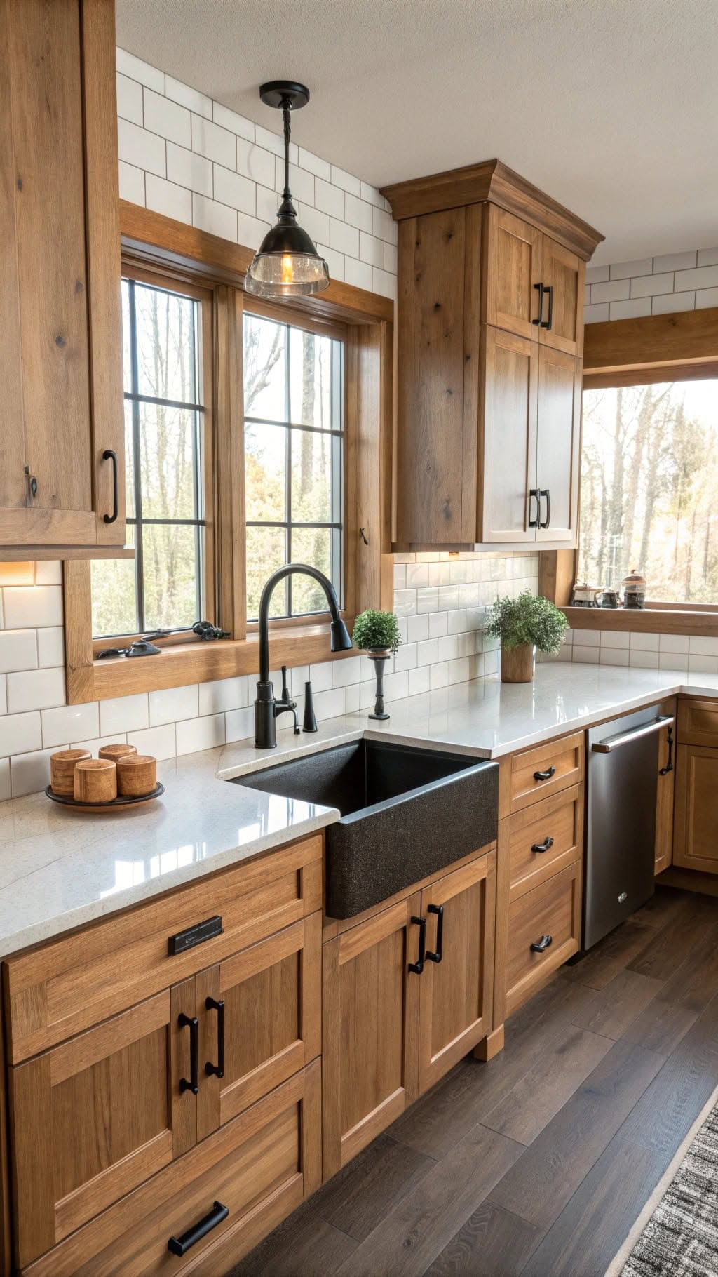 Modern Farmhouse Kitchen Natural Wood Cabinets: Timeless Elegance Meets ... regarding Outdoor Cabinet Design