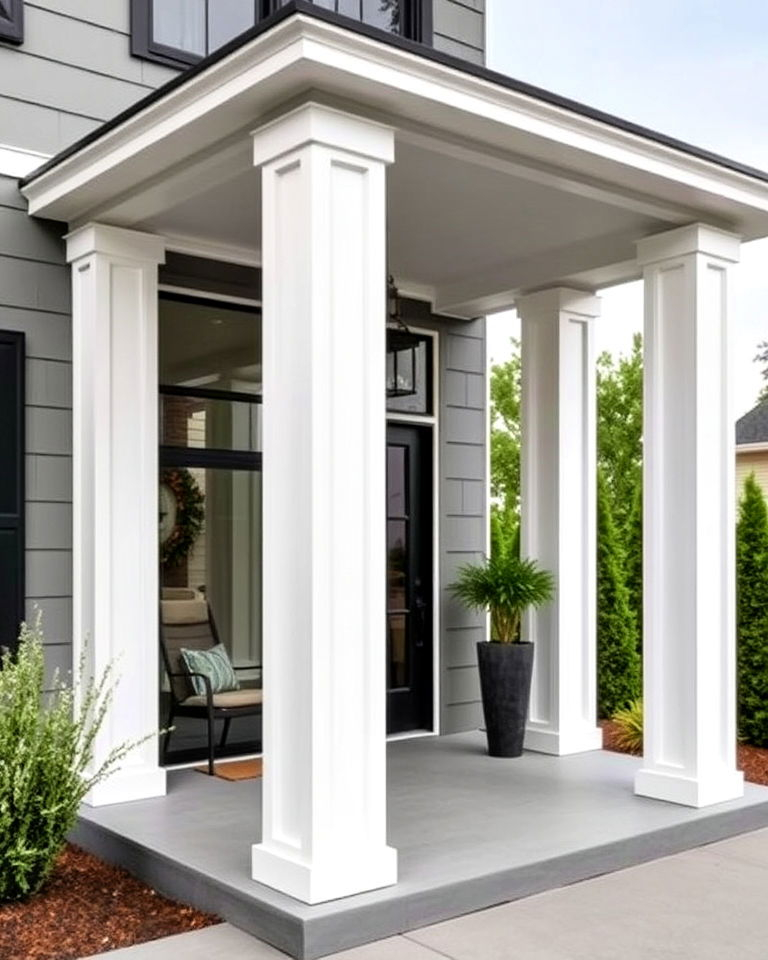 Modern Front Porch Columns Ideas For Timeless Curb Appeal inside Elevating Entryways With Rustic and Modern Front Porch Pillar Styles
