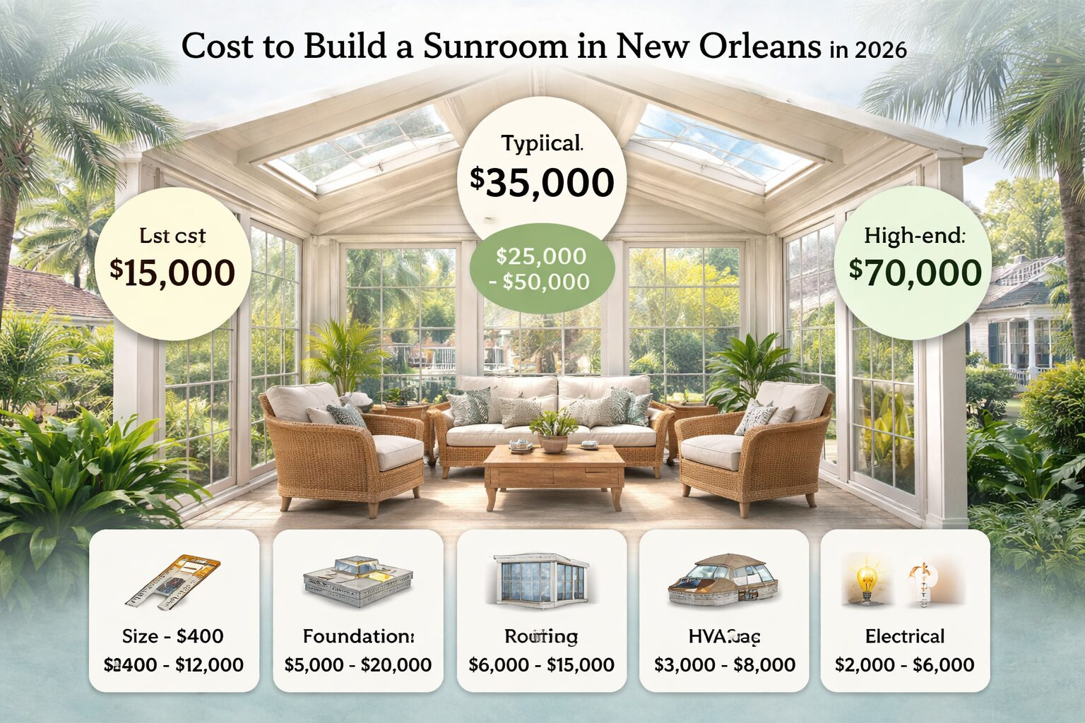 The Real Cost of Building a Three Season Sunroom in 2026