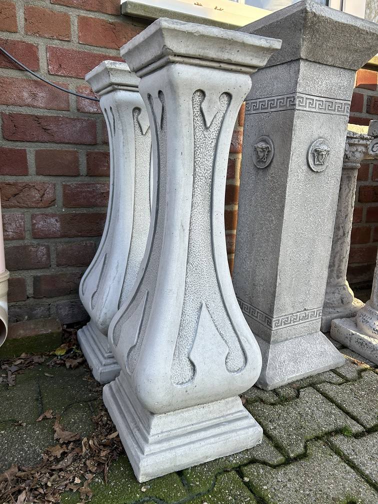Ornate Pedestal - Narrow Design - 70 Cm - Solid Stone ... inside Outdoor Pedestal Design