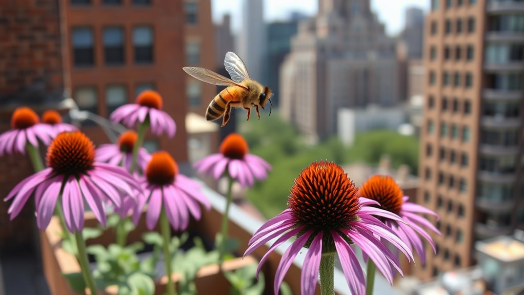 Creating Pollinator Havens Above the City Noise and Smog