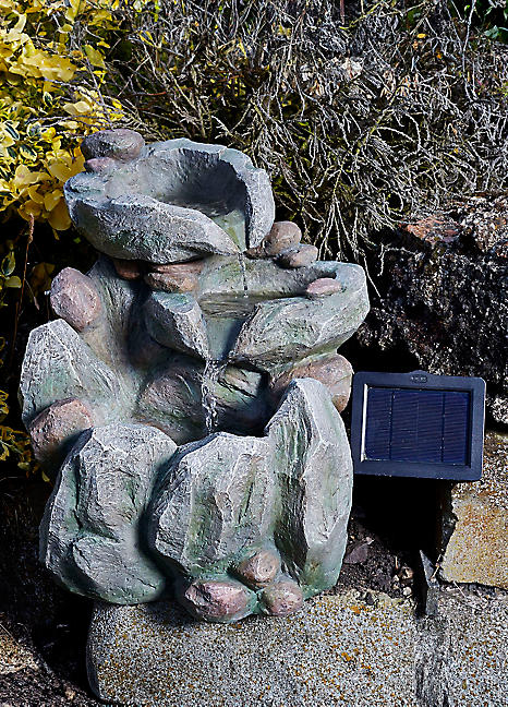 Solar Powered Rock Fall Fountain By Kaleidoscope | Look Again pertaining to From Solar Powered to Natural Rock Trends Shaping Outdoor Fountain Design This Year