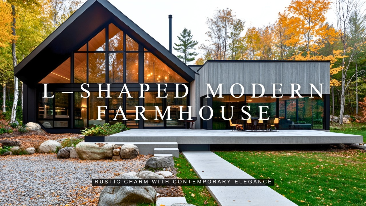 Stunning L-Shaped Modern Farmhouse – Blending Rustic Charm With ... with regard to L-Shaped Home Design