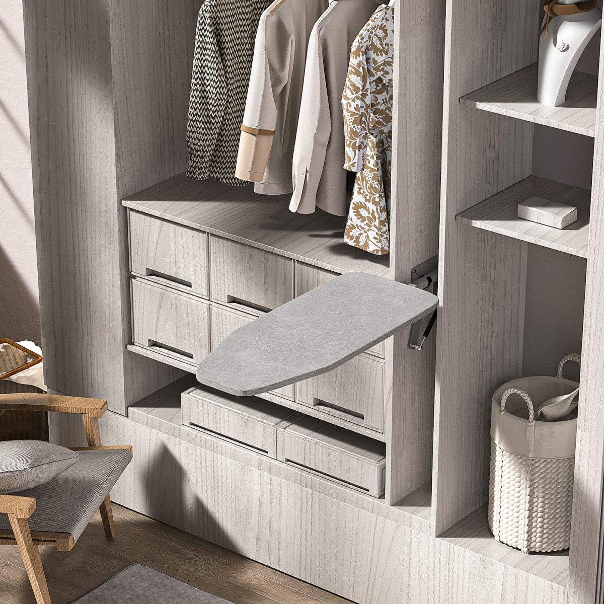 The Art Of Folding: Mastering Your Folding Ironing Board regarding Laundry Room Folding Station