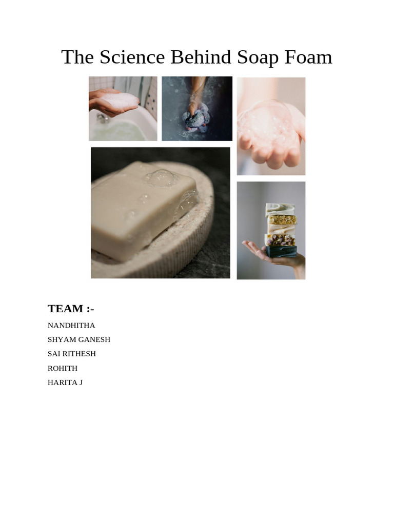 The Science Behind Soap Foam | Pdf | Surfactant | Water Pollution pertaining to The Hidden Science Behind Durable Outdoor Foam and Why It Matters