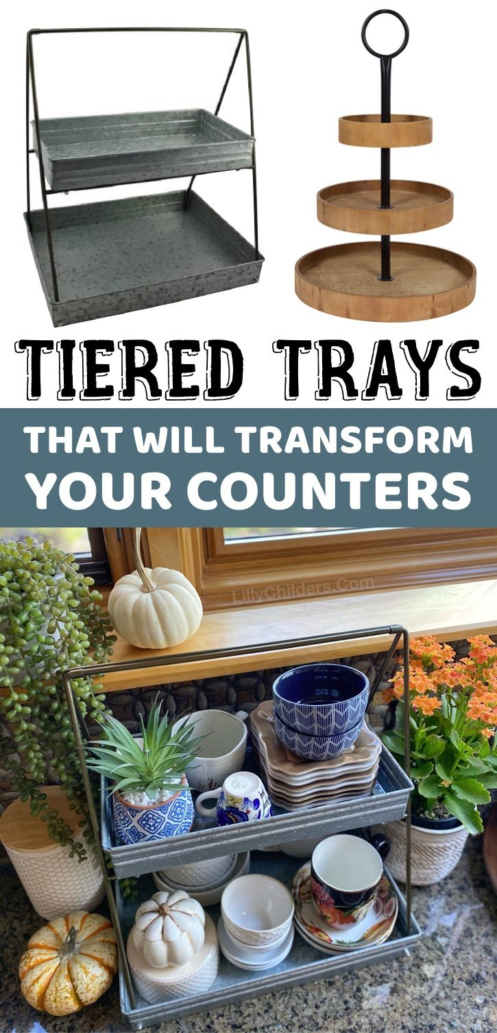Tiered Trays That Will Transform Your Counters (Plus Decorating Tips ... throughout Kitchen Tray Design