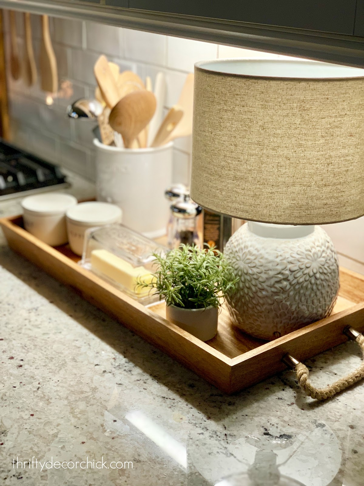 Using Decorative Trays For Pretty Fall Vignettes | Thrifty Decor Chick ... for Kitchen Tray Design