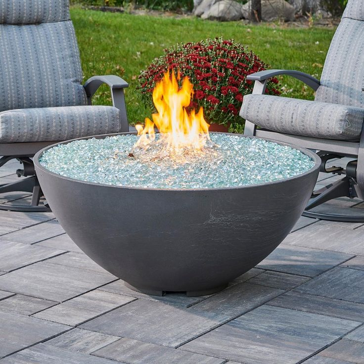 Villa View 42 Inch Round Gfrc Natural Gas Fire Bowl In Natural Gray By ... with regard to Outdoor Fire Bowl Design