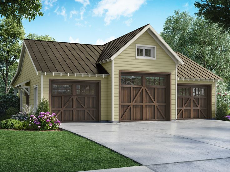 019G-0040: Garage Plan With Boat Storage And Drive-Thru Bay within Boat Garage Design