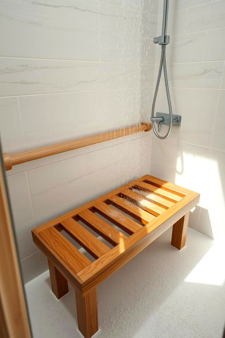 24 Shower Bench Ideas For Comfortable Bathroom Spaces pertaining to Shower Seat Design