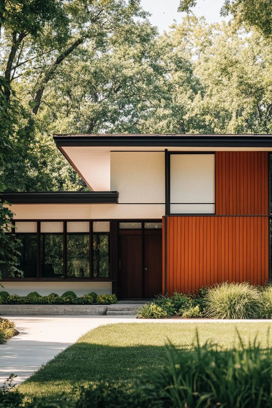 40 Colorful Mid-Century Modern House Exteriors | Mid Century Modern ... throughout Home Exterior Design